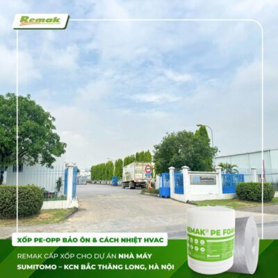 Xốp cách nhiệt bảo ôn Remak® PE-OPP hiện được các đơn vị thi công bảo ôn điều hoà, điện lạnh tin dùng