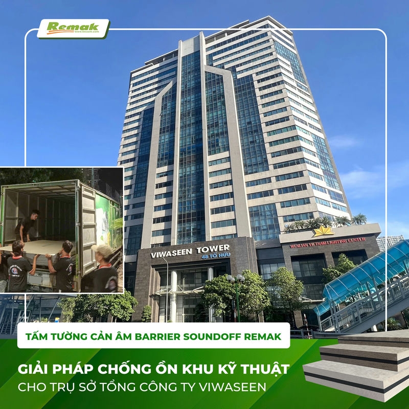 Tấm panel cách âm 3 lớp Remak® SoundOFF Barrier là giải pháp cách âm hiệu quả cho phòng kỹ thuật, nhà máy, công trình công nghiệp