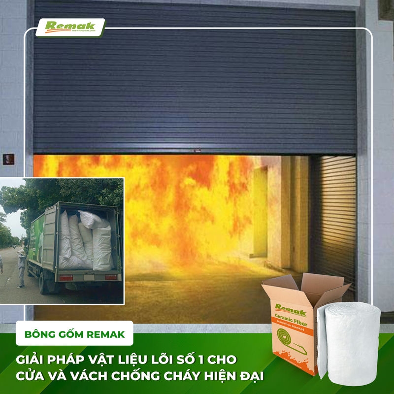 Bông gốm ceramic fiber của Remak hiện là vật liệu chống cháy số 1 trên thị trường
