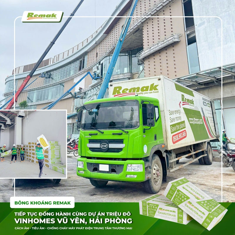 Bông Khoáng Remak® Rock wool – Giải Pháp Cách Âm, Cách Nhiệt, Chống Cháy Số 1 Cho Trung Tâm Thương Mại Vinhomes Vũ Yên 5 Bông Khoáng Remak® Rock wool ngày càng được nhiều công trình lớn tin dùng