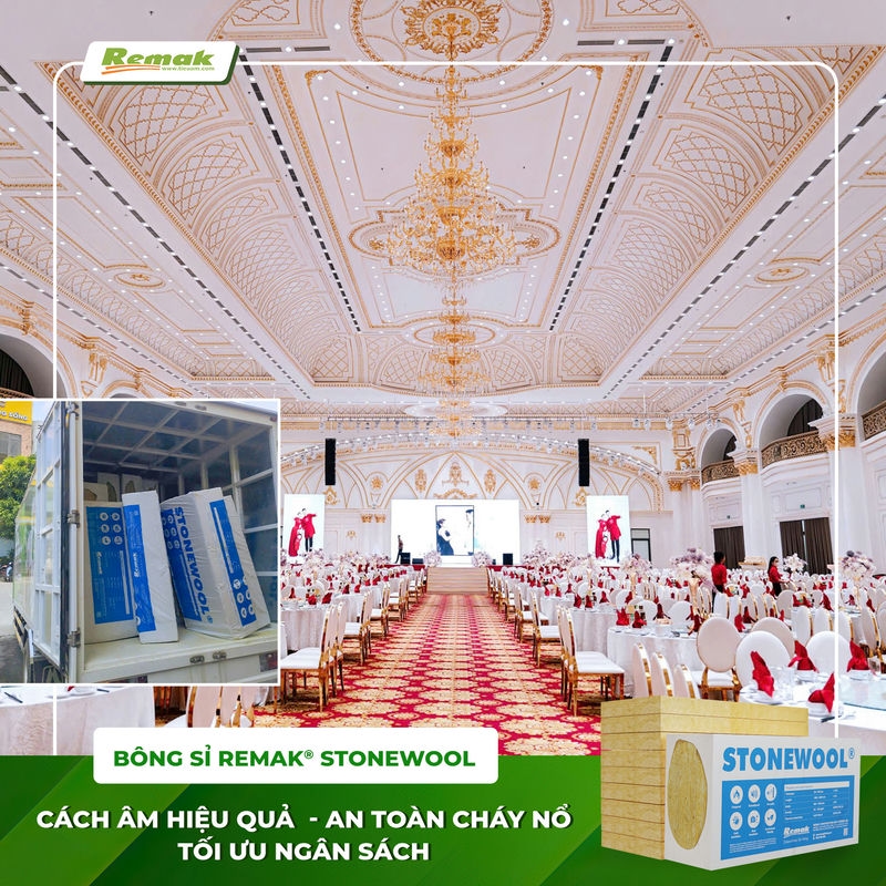 Bông sỉ Remak® Stonewool là một sản phẩm bông khoáng mới - giá rẻ của Remak