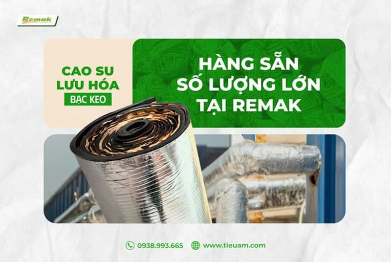 Xốp cao su lưu hoá mặt bạc- mặt keo Remak