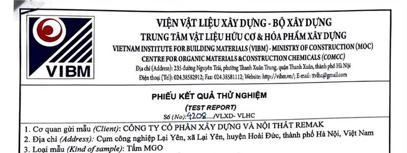Tấm chống cháy MGO