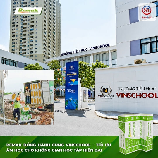 Remak cấp vật liệu cách âm tiêu âm cho dự án trường học của VIngroup